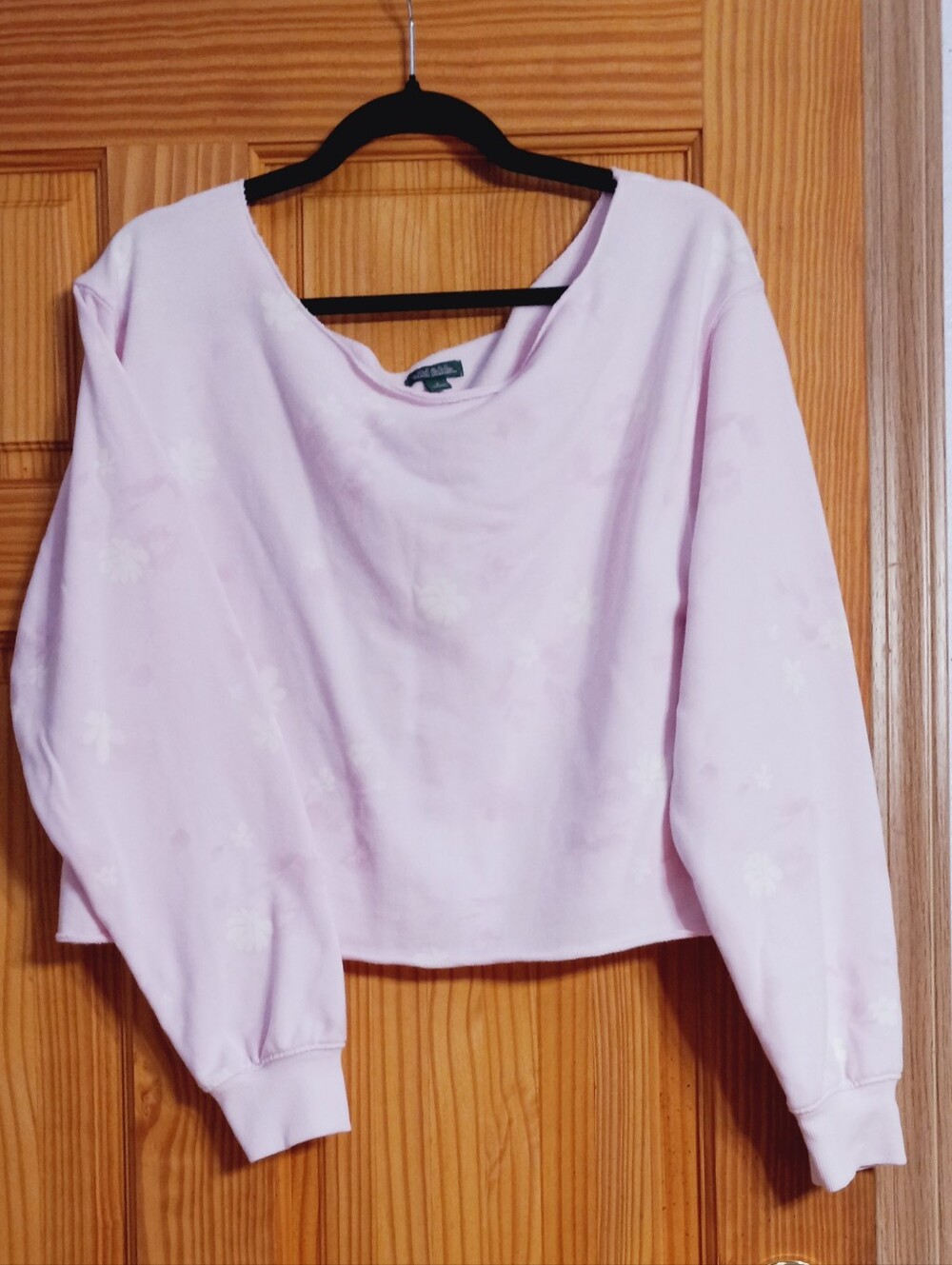 Wild Fable Pale Pink Floral Jacquard Crewneck Pullover